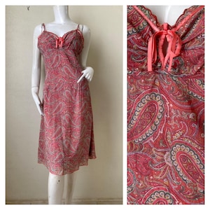 Vintage Rlaph Lauren Chiffon print dress Size S