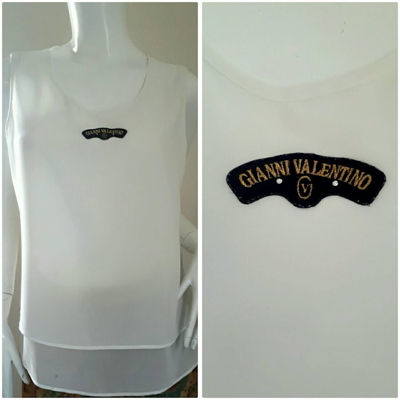 Vintage Gianni Valentino Chiffon blouse Size 9 Small Medium