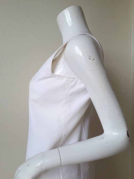 Vintage Courreges White cotton  dress Size 40 Med… - image 10