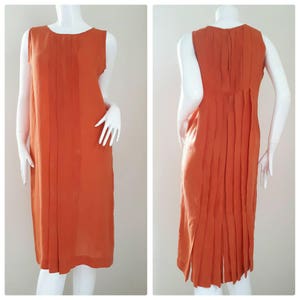 SALE!! 1980s Gianni Versace Loose Fitting, Pleated, Sleeveless, misses pleated dress Size 42