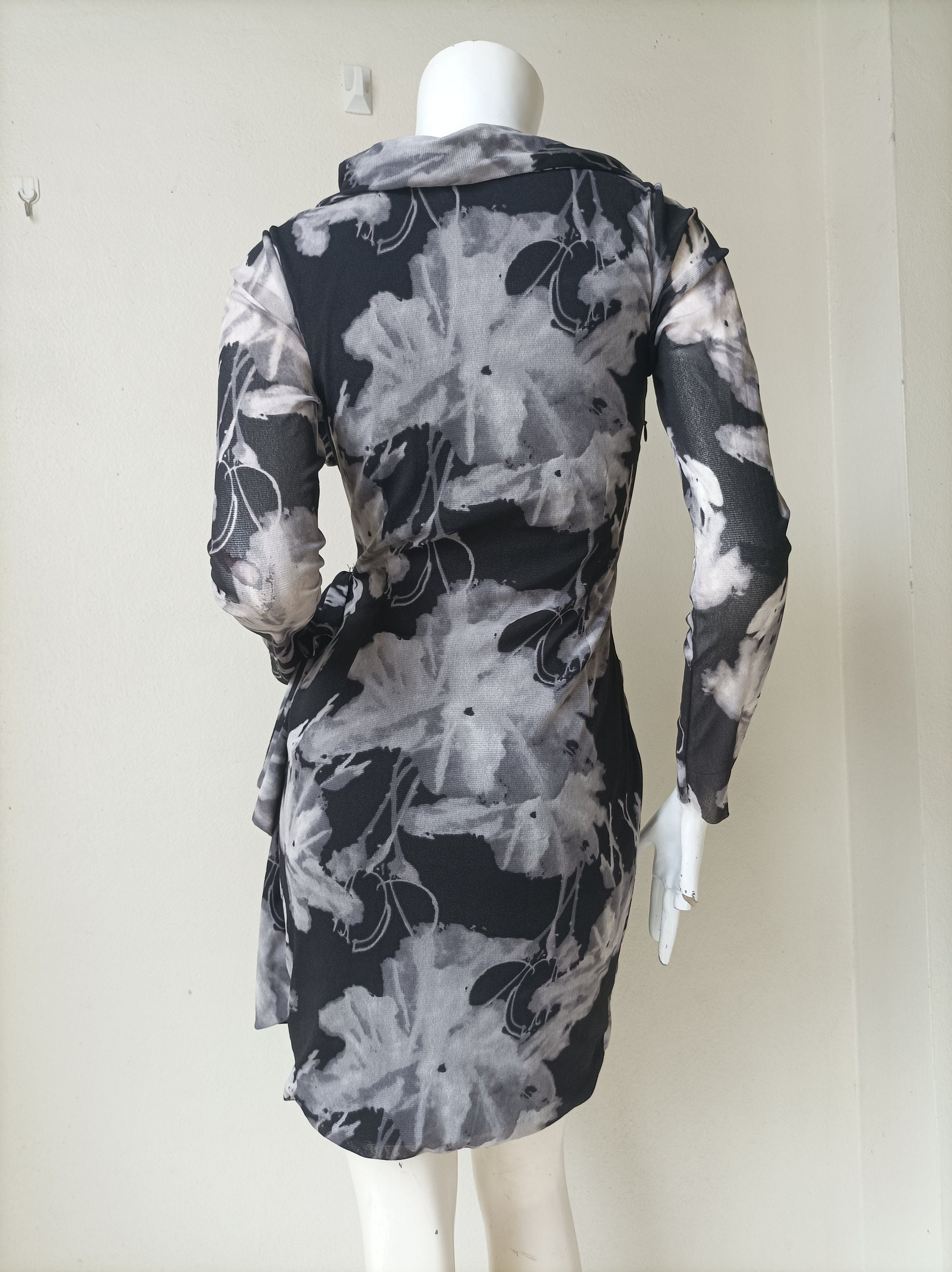 Vintage 90s Mesh Print Dress by Vivienne Tam Size P - Etsy