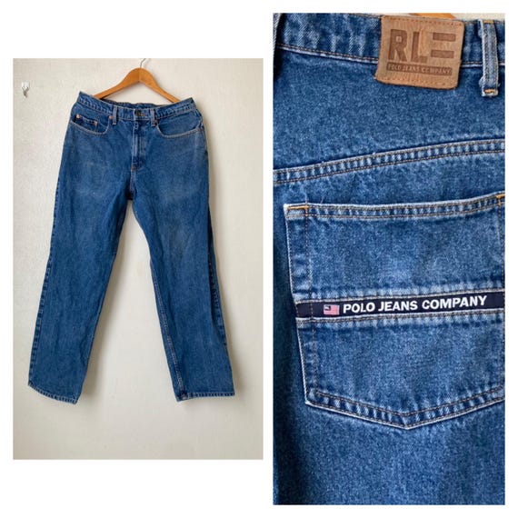 Vintage 90s Polo Ralph Lauren Jeans Co Blue Cotton Denim High