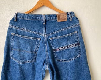 Vintage 90s Polo Ralph Lauren Jeans Co Blue Cotton Denim High