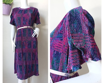 Vintage pleated Dress Free Size Made in Japan