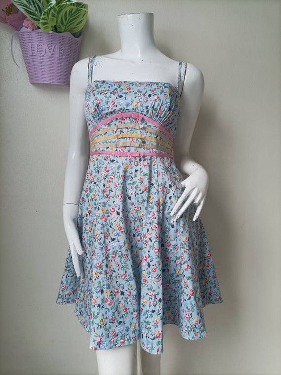 RARE Betsey Johnson Garden Floral Dress Size 4 Small - Etsy RARE Betsey Johnson Garden Floral Dress Size 4 Small - Etsy