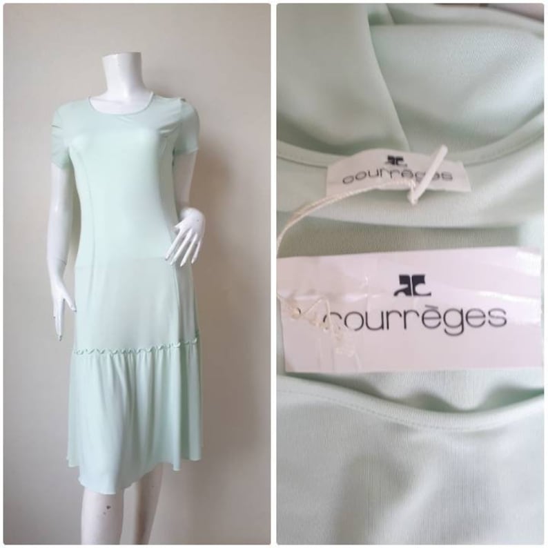 Vintage Courreges maxiklänning storlek 9AR passar medium NWT bild 1