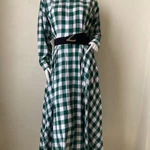 Norma Kamali vintage Print shirt dress full circle skirt Size M - L
