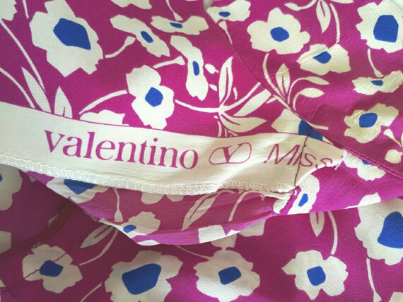 Vintage Valentino Floral Sik Bouse, Designer vint… - image 7