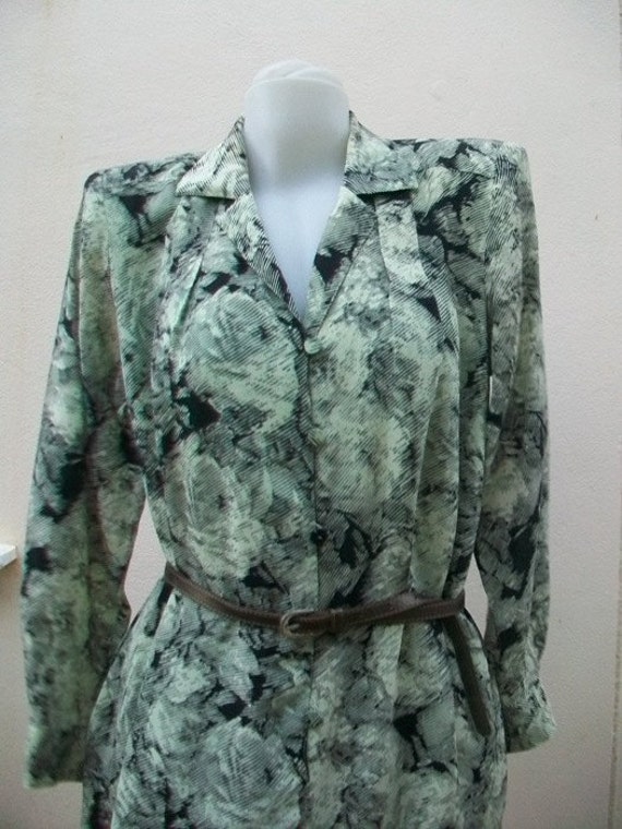 Gorgeous Vintage HANAE MORI PARIS Silk Black and W