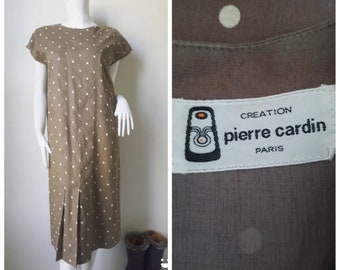 Vintage Creation Pierre Cardin Polka dot Dress  Size 9 Medium