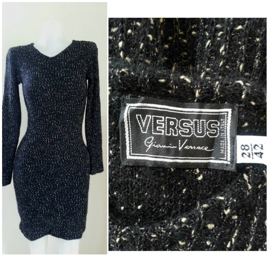 Versus Gianni Versace Body Con Wool Knit Dress Size 28/42 - Etsy
