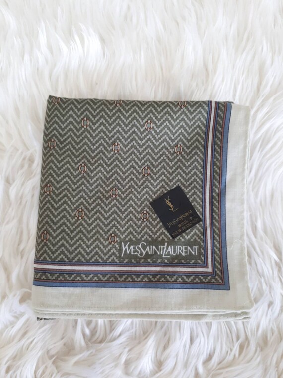 YSL Handkerchief Cotton  Vintage YSL Hanky / YSL … - image 5