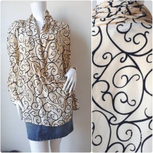 Vintage 90s Silk blouse Size M