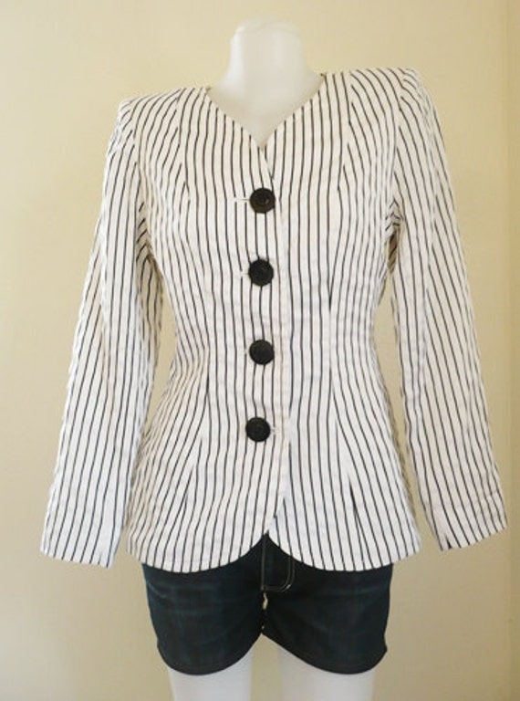 Yves Saint Laurent variation Striped blazer. - image 4