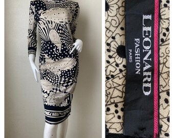 Sukienka LEONARD Fashion z lat 60. i 70. w rozmiarze M