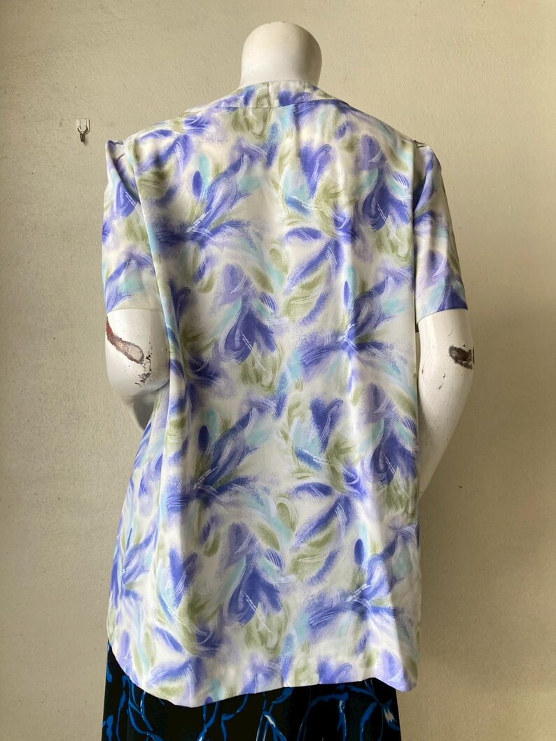 Vintage Courreges-blus med tryck, storlek 9AR, Japan bild 6
