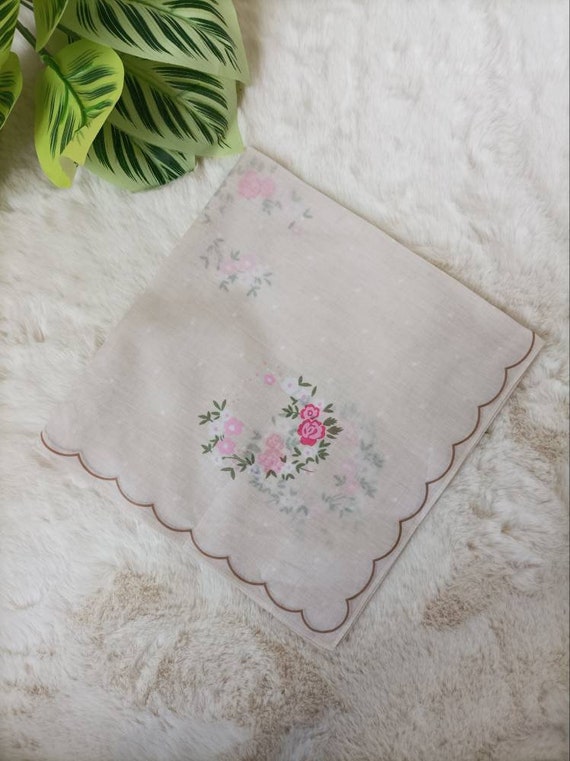 Hanae Mori Handkerchief Cotton Vintage  Pocket Sq… - image 5