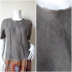 Vintage L&#39;equipe Yoshie Inaba Linen Blouse,  Size 9 Medium