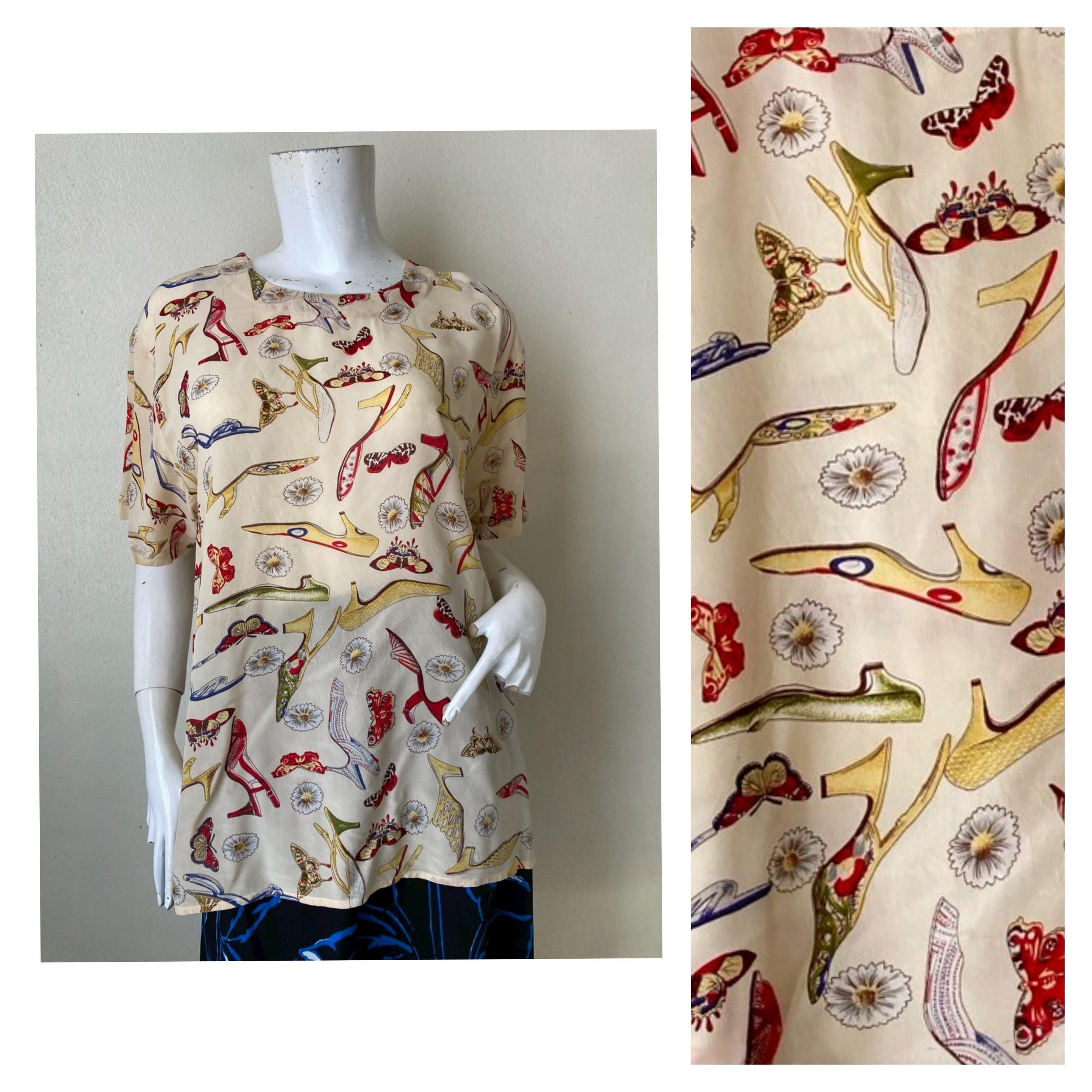 Vintage Celine Silk Blouse - Etsy
