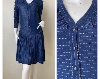 Vintage 1980er Jahre Christian Dior Kleid / Seidenkleid Size 7 Japan passt XS