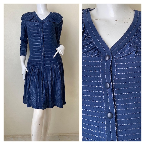 Vintage 1980s Christian Dior Dress / Silk Dress Size 7 Japan Will