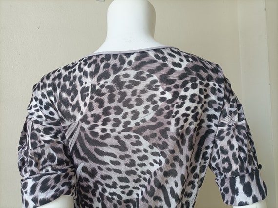 Vintage 80s LEONARD PARIS See through Top/  Print… - image 8