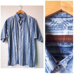 Vintage &quot;Tori Richard Honolulu&quot; Hawaiian Shirt in Super Retro Pattern Size M