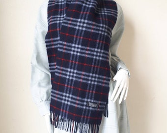 ヴィンテージ バーバリー スカーフ ラムウール チェック柄 ノバ