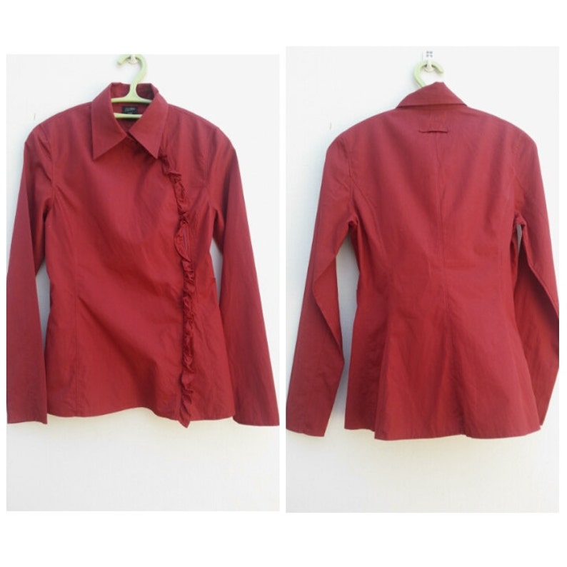 Vintage Jean Paul Gaultier Red Shirt Size 40/ Women Zipper Red - Etsy