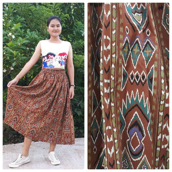 Buy Skirts Ikat Print by Watermark Sizes from (S to XL) (Small, Green) at  Amazon.in