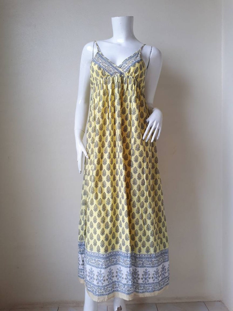 70s 80s Boho Cami Dress Spaghetti Strap Indian Gauze - Etsy