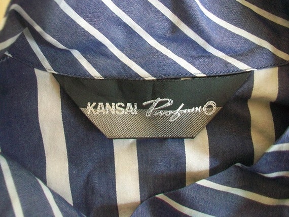 RARE Vintage Kansai Yamamoto 70s 80s Stripe shirt… - image 4