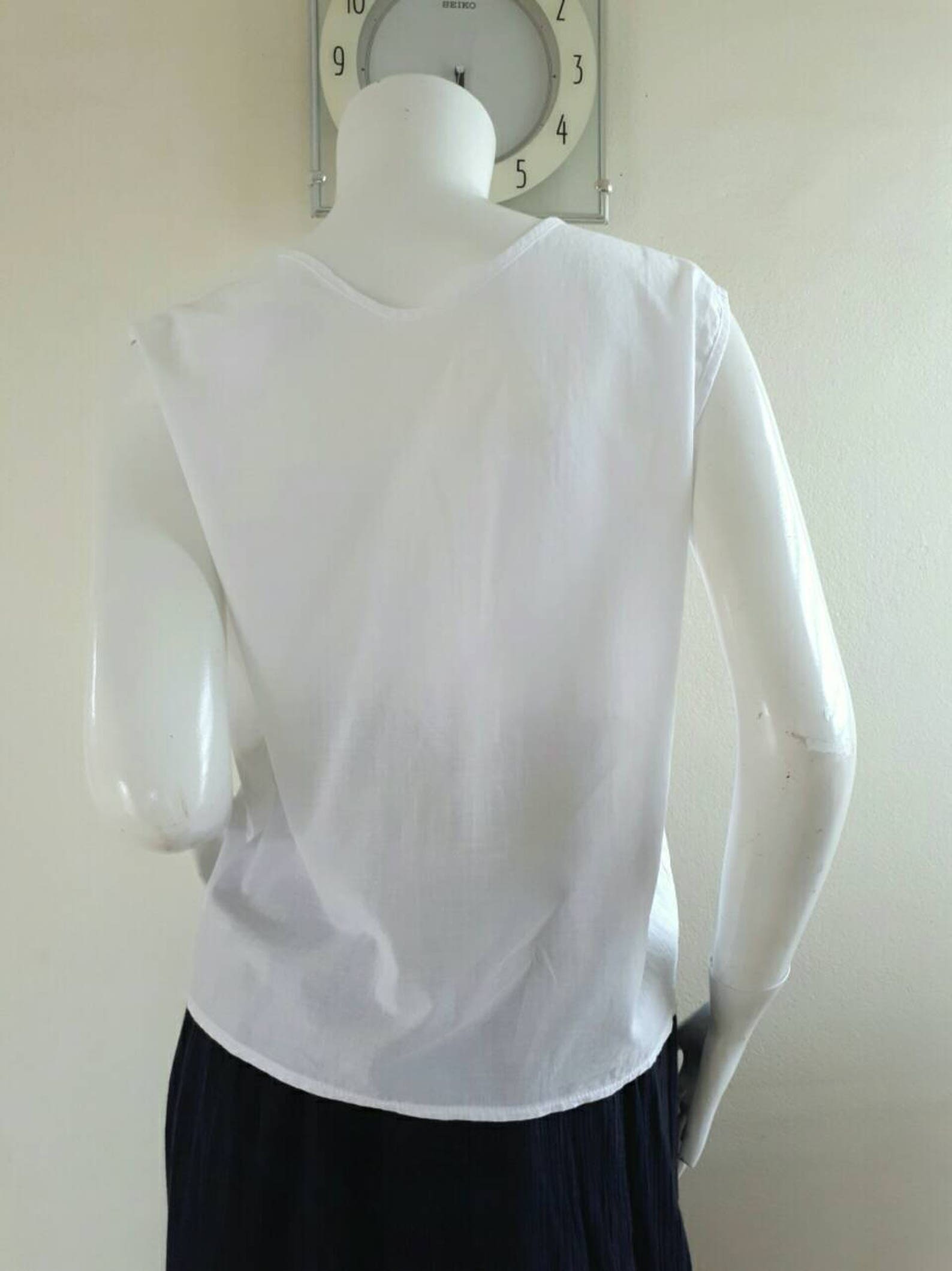 Sale Vintage White Tank Top/ Women's Wear Size L - Etsy