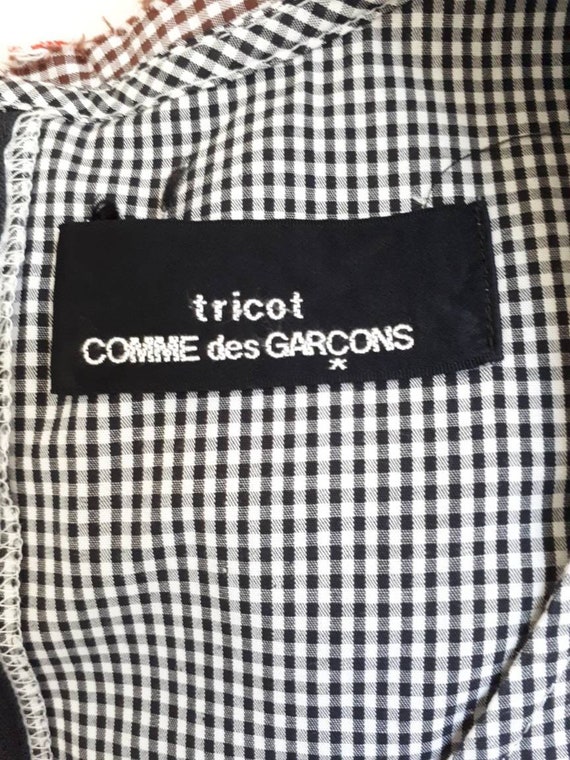 Vintage 1992s COMME Des GARCONS Tricot Ruffle Dress / Size