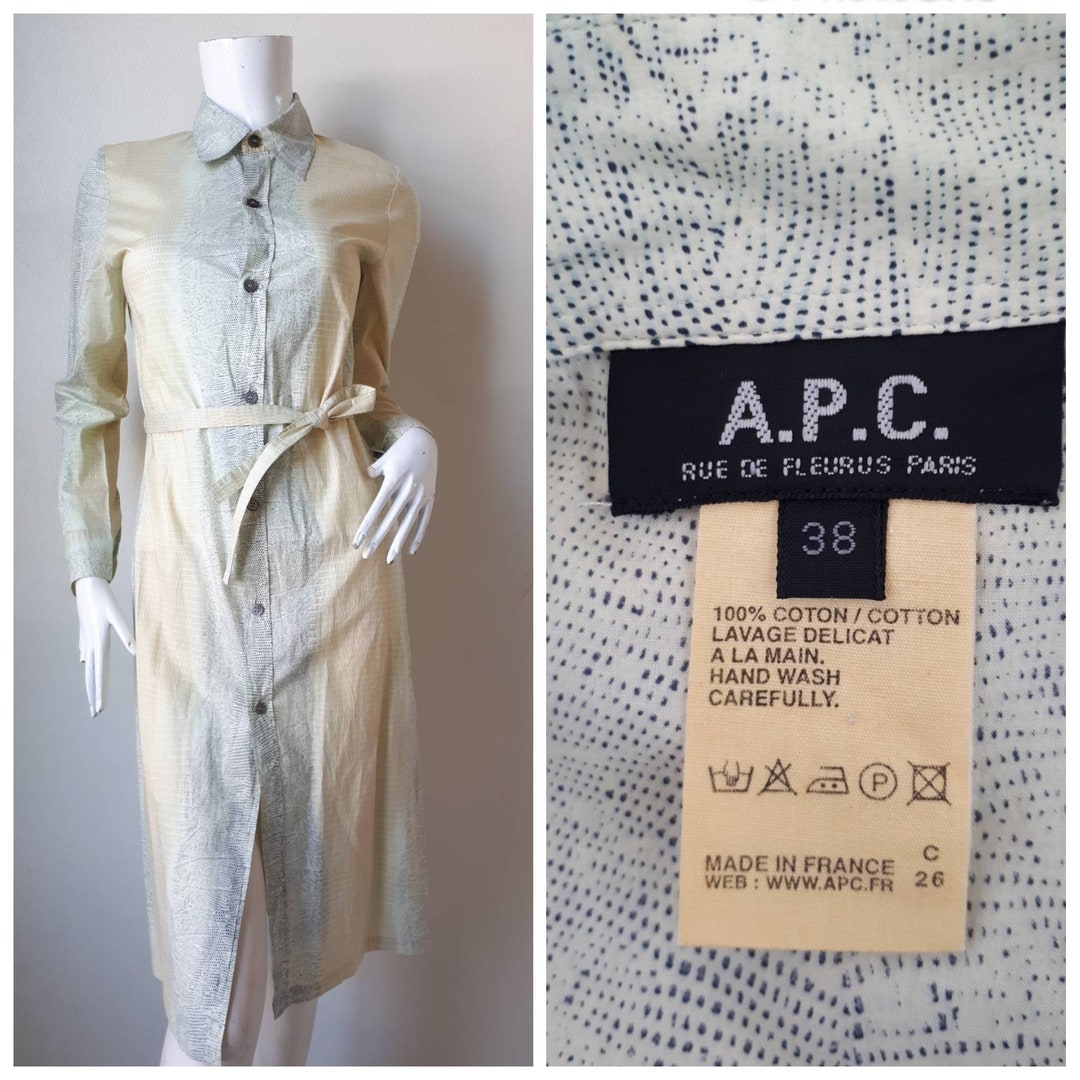 A.P.C Minimalist Shirt Dress Size 38 - Etsy A.P.C Minimalist Shirt Dress Size 38 - Etsy