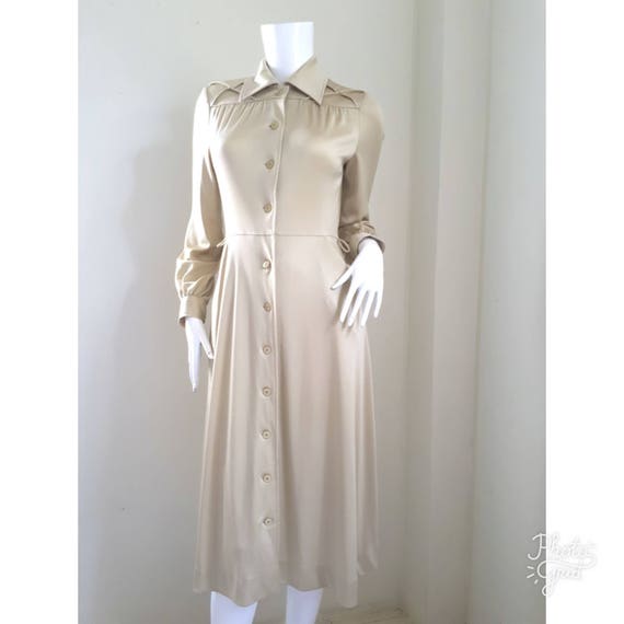 1980s Hanae Mori Ban - Lon Dress / Soft nylon jers