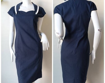 Vintage Courreges cotton  dress Size 9AR S-M