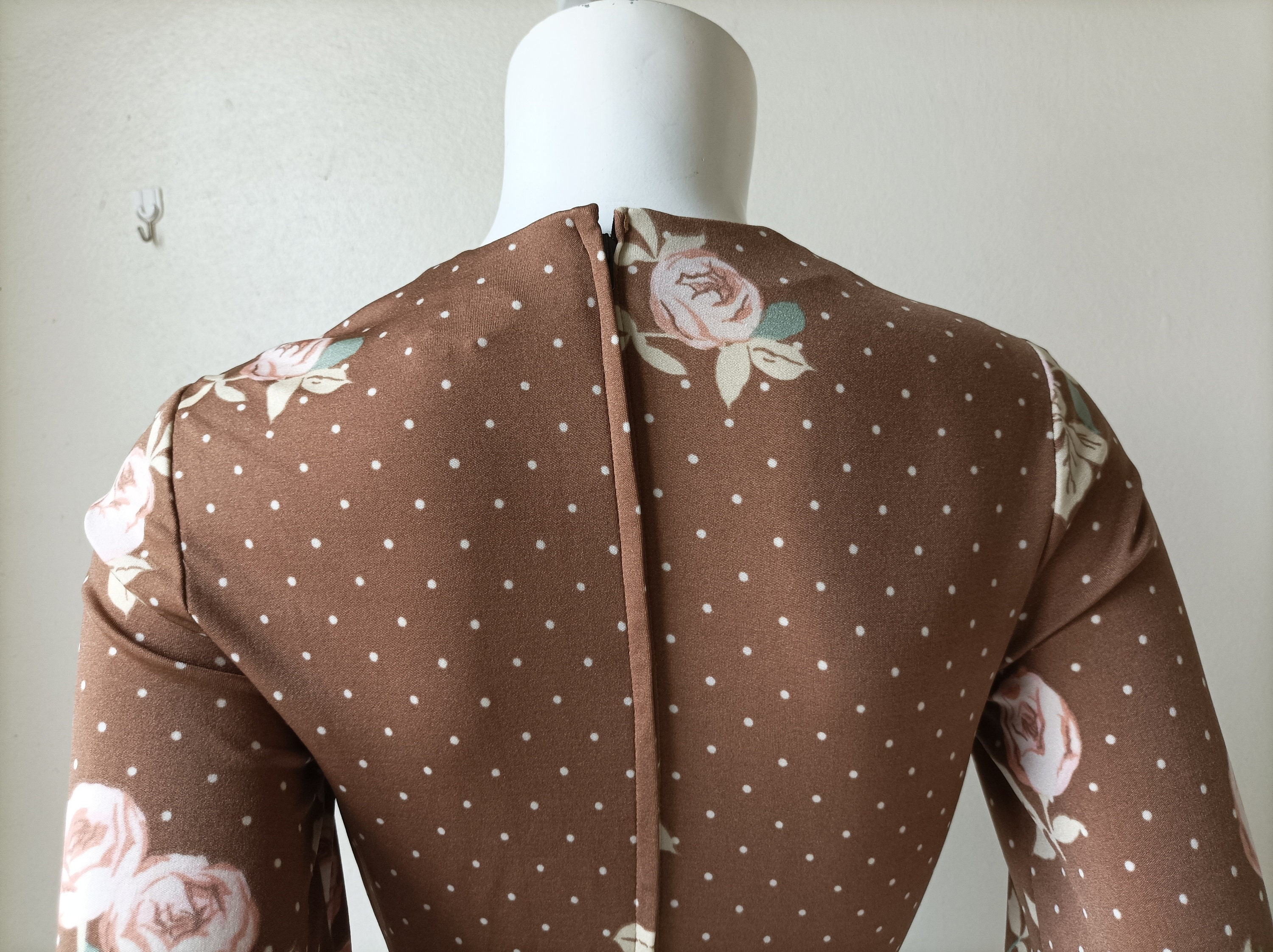 70s Vivid Hanae Mori Ban-lon Print Shirt Dress,button Up