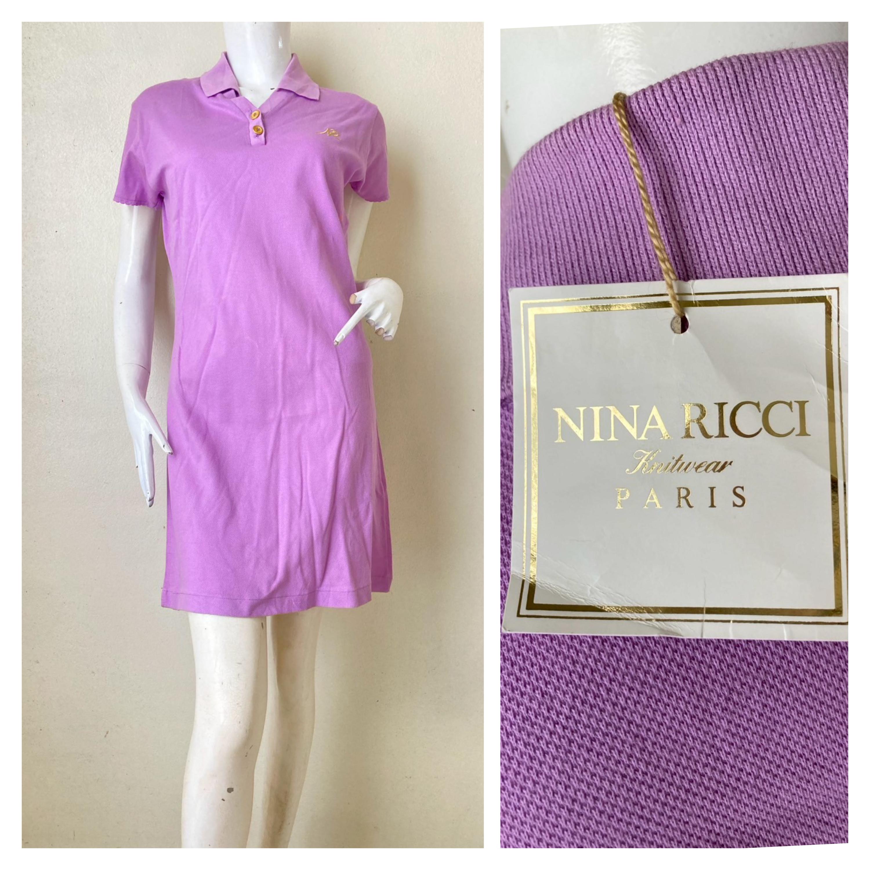 Nina Ricci, Vintage Nina Ricci Cotton Dress Size M Made in Italy
