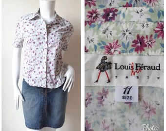 Louis F'eraud Cotton blouse Size 11 Medium.