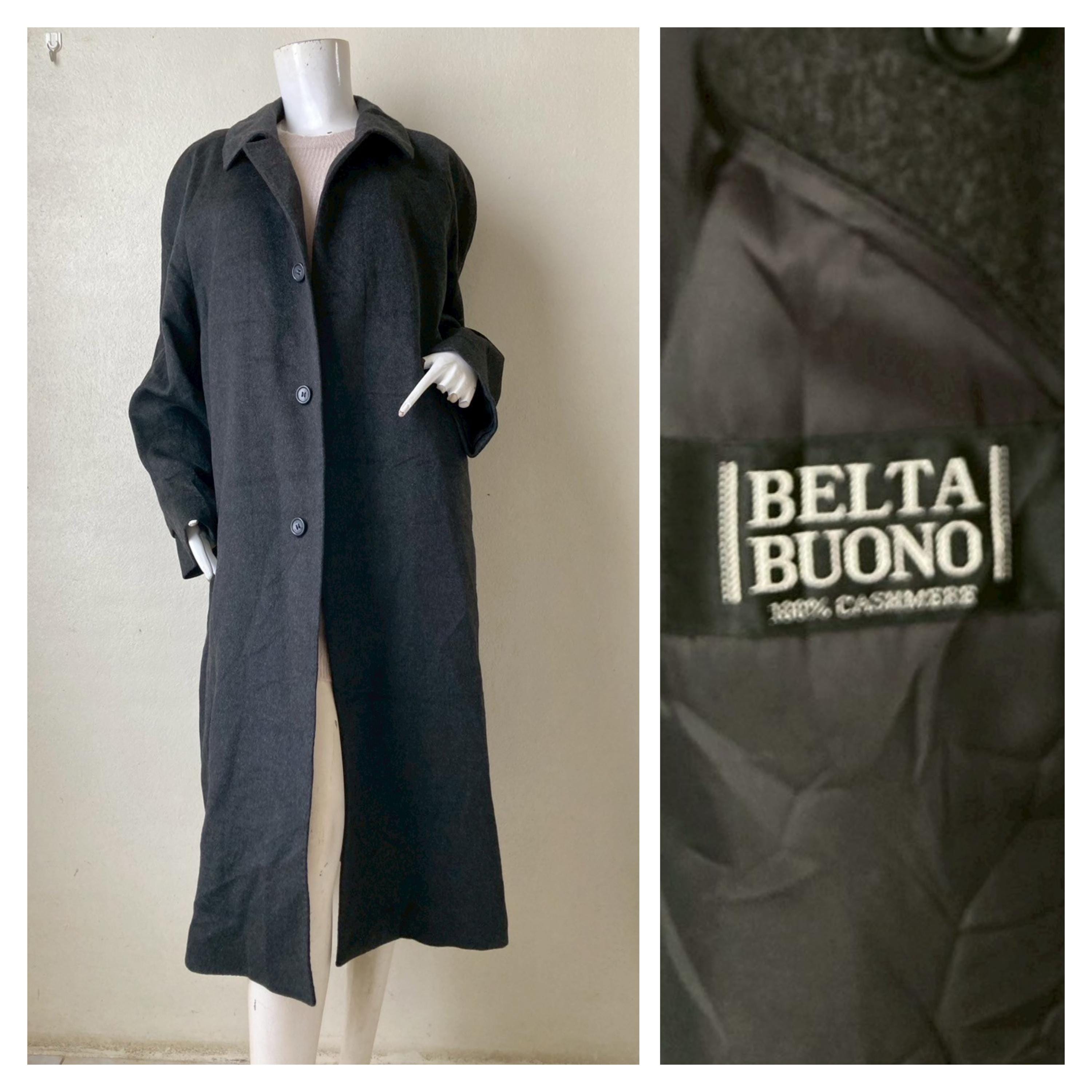 Vintage Belta Buono Black Cashmere Long Women's Coat - Etsy New
