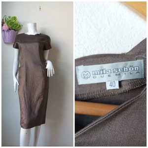 MILA SCHÖN Brown linen dress - size 40
