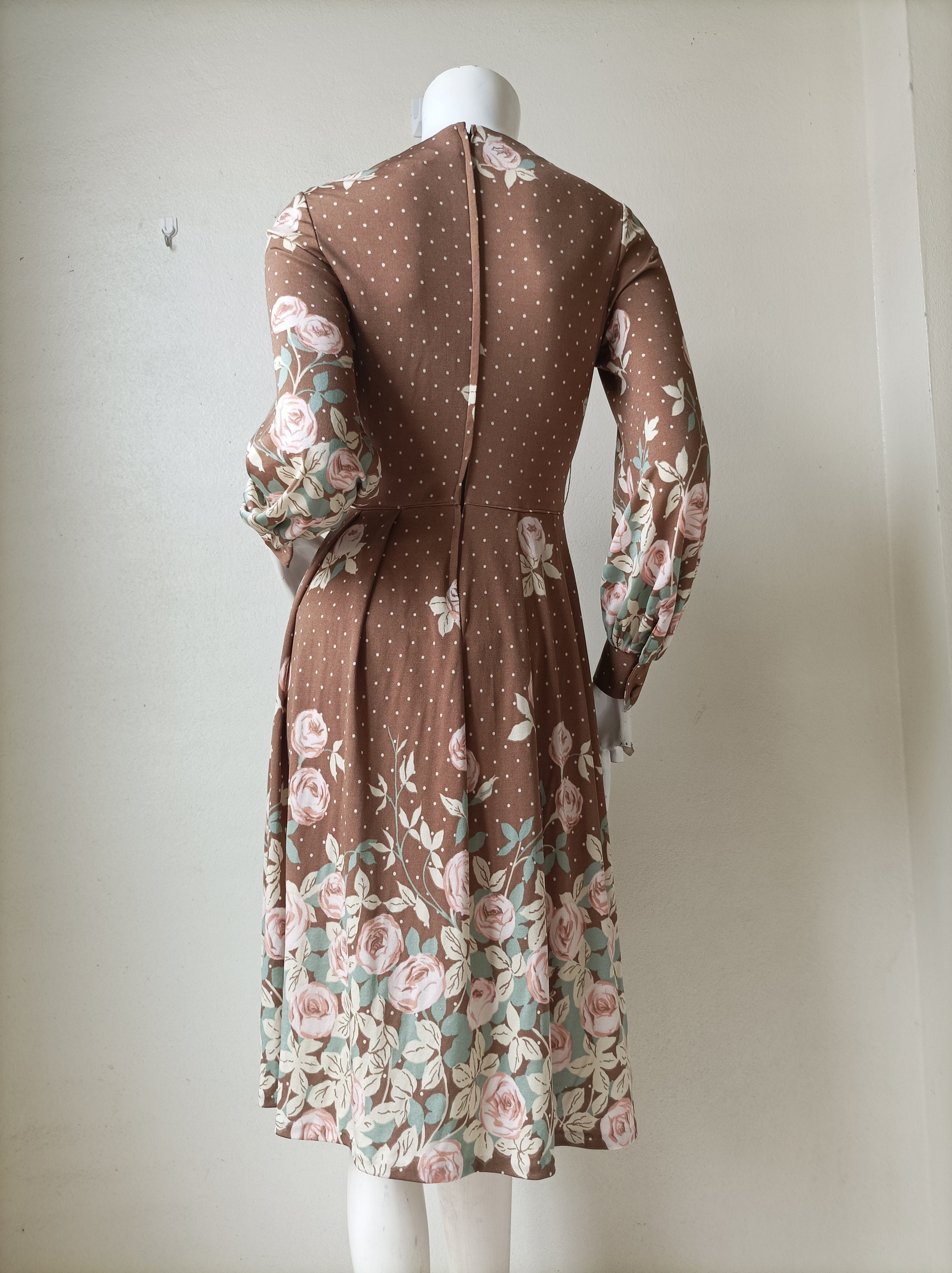 70s Vivid Hanae Mori Ban-lon Print Shirt Dress,button Up