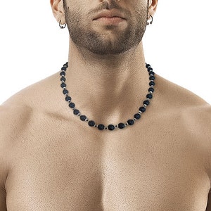 Mens lava rock necklace Clearance