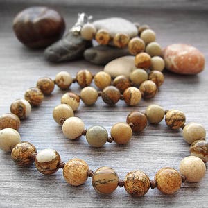 Jasper necklace Men necklace Mens Jewelry for Men bead necklace Unisex necklace Beaded necklace  necklace Protection necklace