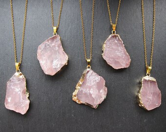 real clear quartz necklace