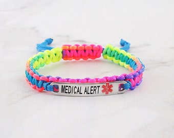 Allergiarmband för barn Medicinskt ID-armband Medicinskt armband för barn Matallergiarmband för barn Allergilarmband för barn Laktosallergi Blodförtunnande