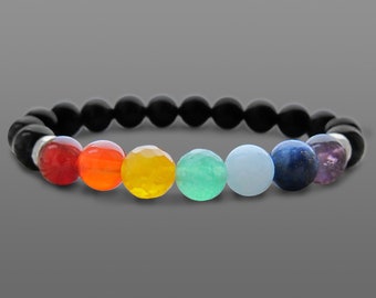 7 chakras bracelet meditation bracelet Yoga jewellery Chakra jewellery Balance bracelet Yoga bracelet men mala bracelet chakra mens bracelet