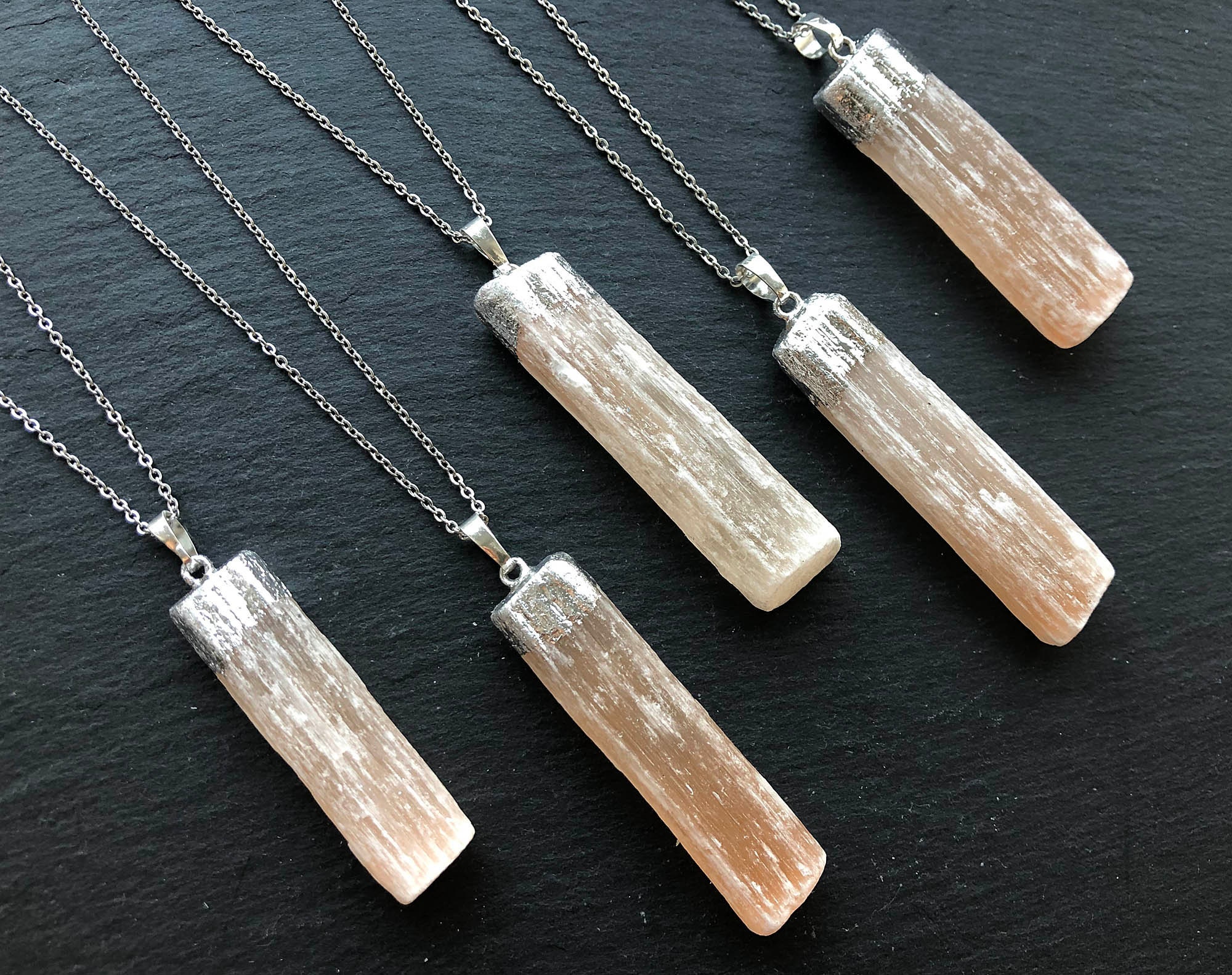 Selenite pendant necklace Clearance