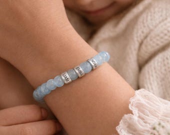 Kids name bracelet for mom, Mom bracelet with kids names, Mama bracelet